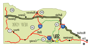 Highway map to St. Bonavnture