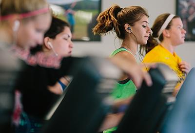 Students work out in the Richter Center